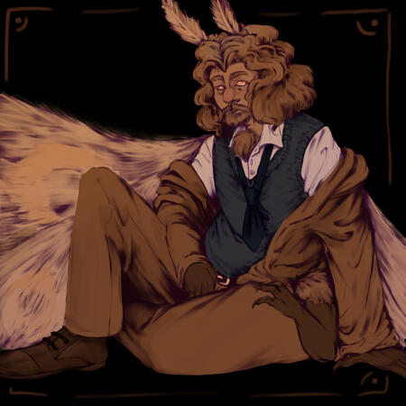 A lined (style #1) fullbody of @wibbiam on Instagram's character Mortimer.